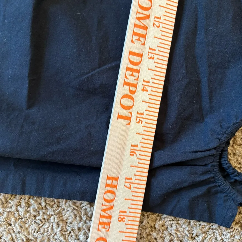 Madewell  Poplin Puff-Sleeve Cutout Crop Top NL013 black small‎ nwot - Image 7