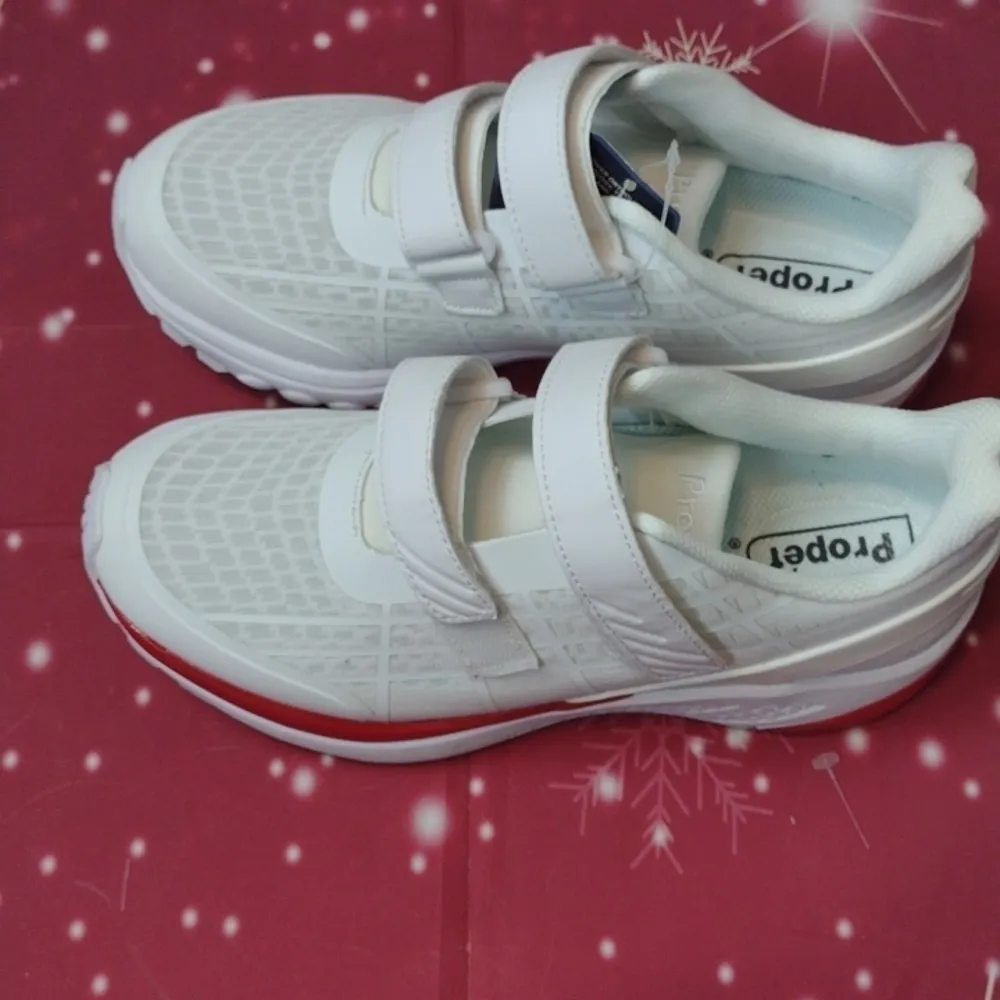 PROPET Velcro strap ortholite technology shoes white red size 7 W(D) - Image 3
