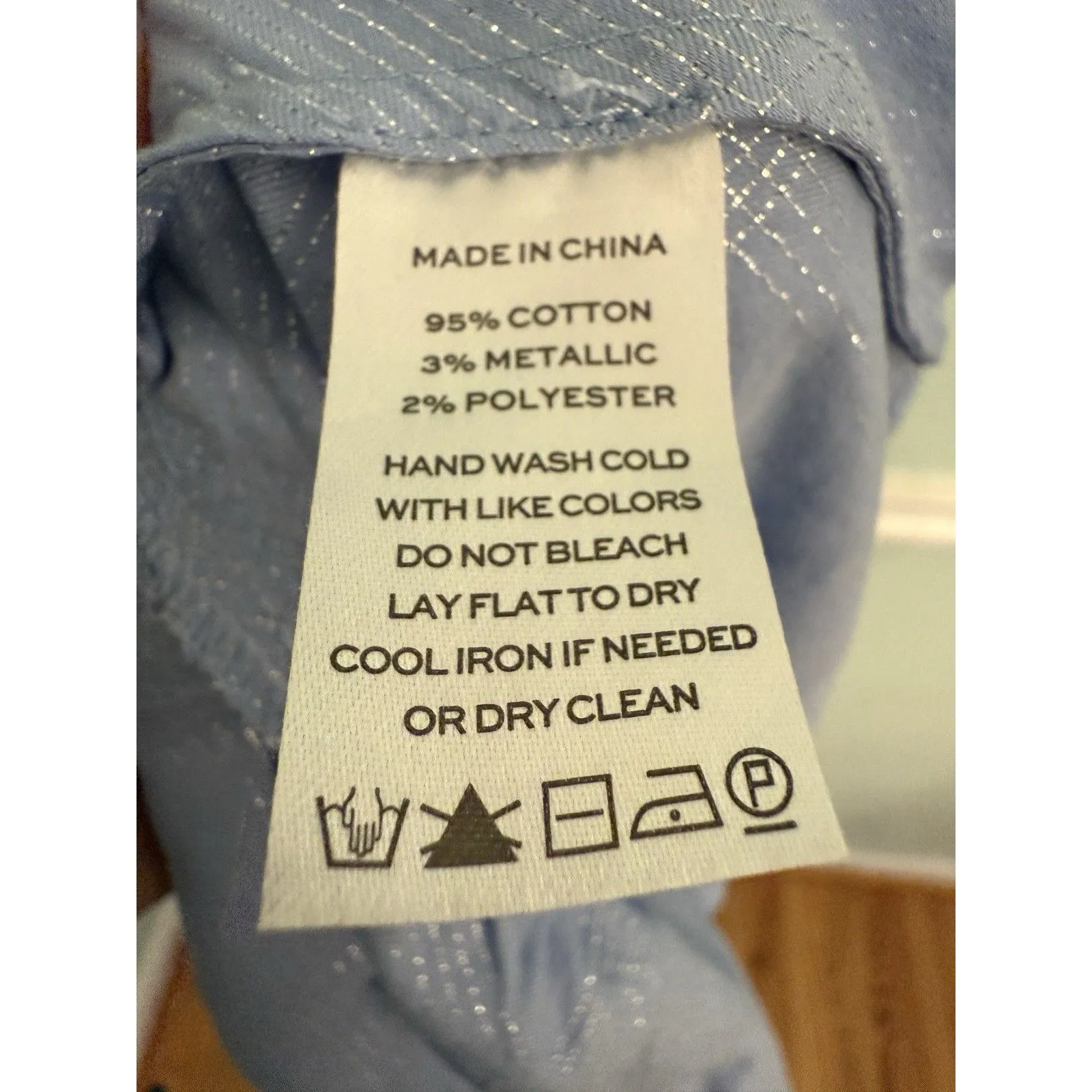 Hill House The Ellie Nap Dress in Light Blue Glitter Check Size S - Image 5