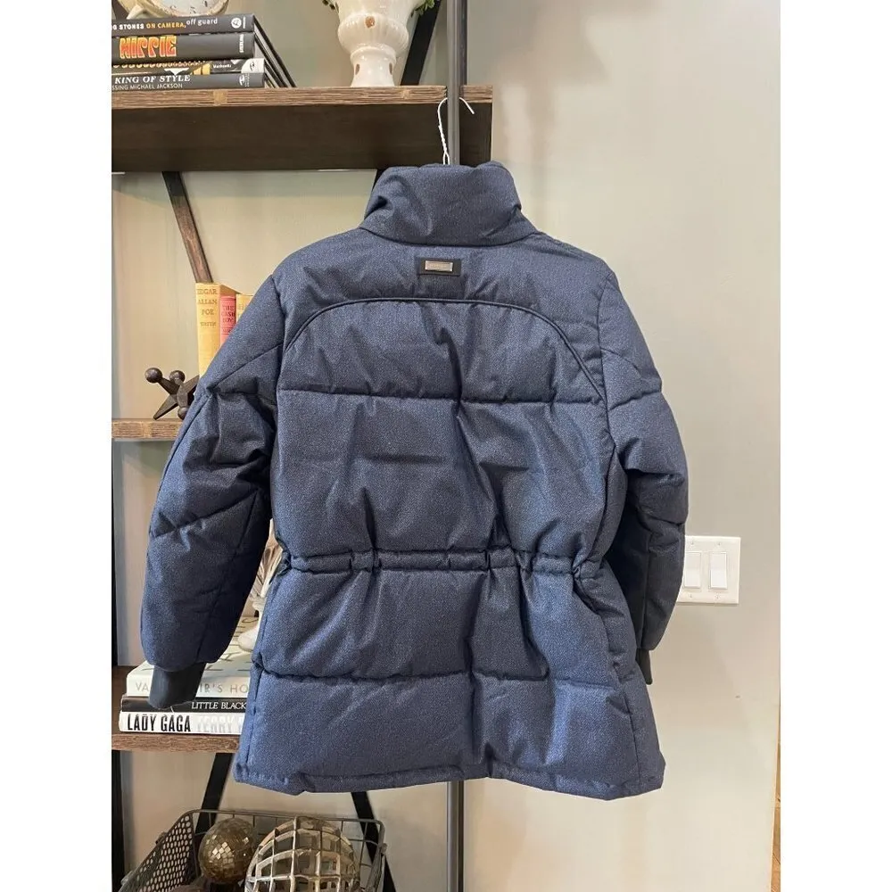 Bernardo Water Resistant Polyester Puffer Jacket Navy Womens Size Medium - Image 7