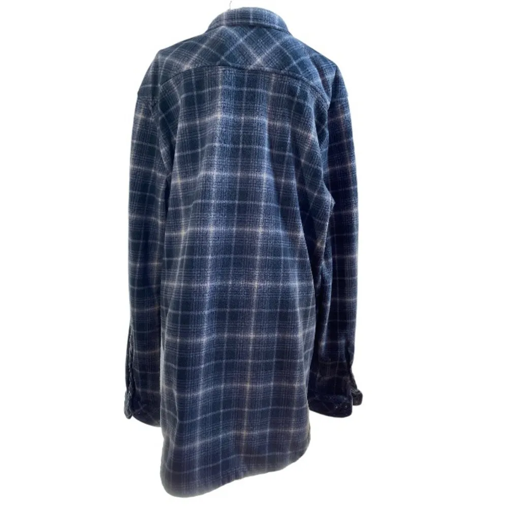 O'Neill Plaid Flannel Tailored Fit Long Shirt Jacket Gray Size XXL - Image 4
