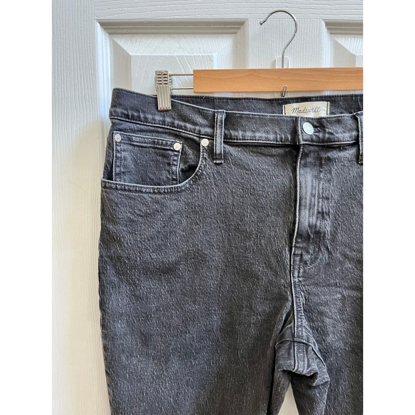 Madewell Size 32 Black Wash The Slim Boy Jean 28 Inch Inseam - Image 8