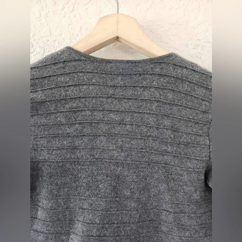 Talbots Gray Pure Merino wool Cardigan Size P - Image 7
