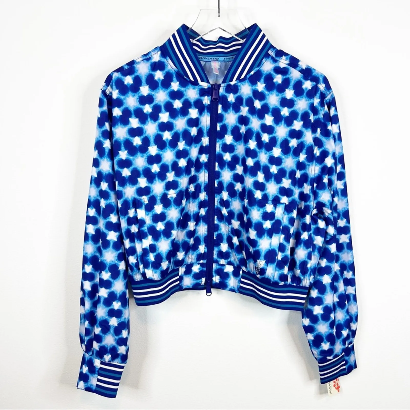 NWT Free‎ People Movement Top Speed Water-Resistant Jacket M Blue - Image 2