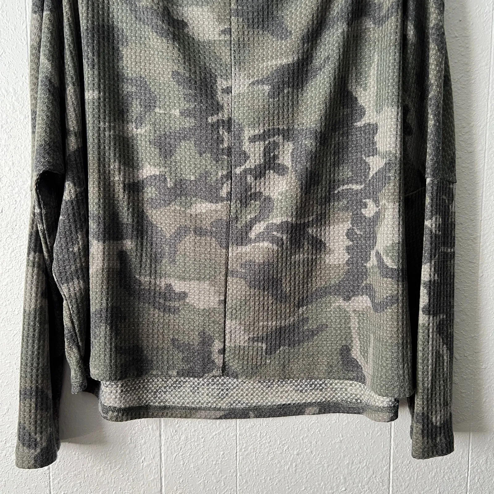 Tresics Womens Sweater 2X Camouflage Waffle Knit Relaxed Stretch Minimalist NWOT - Image 8