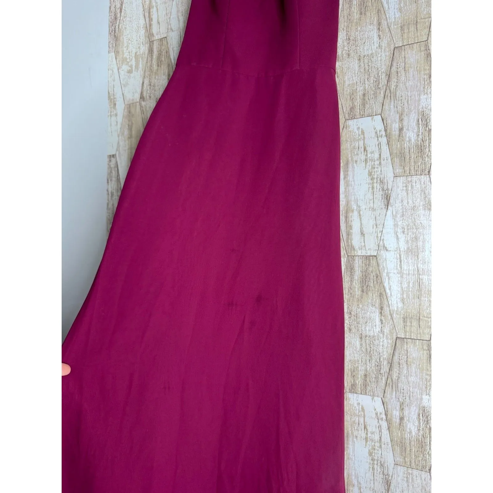 Hayley Paige Occasions Women Cocktail Dress Size 0 Maroon Formal Party Maid READ - Image 5