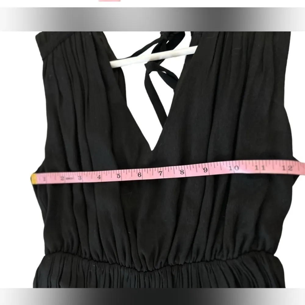 Madewell‎ Magnolia Tie Back Dress Black Sleeveless V-Neck Size S - Image 15