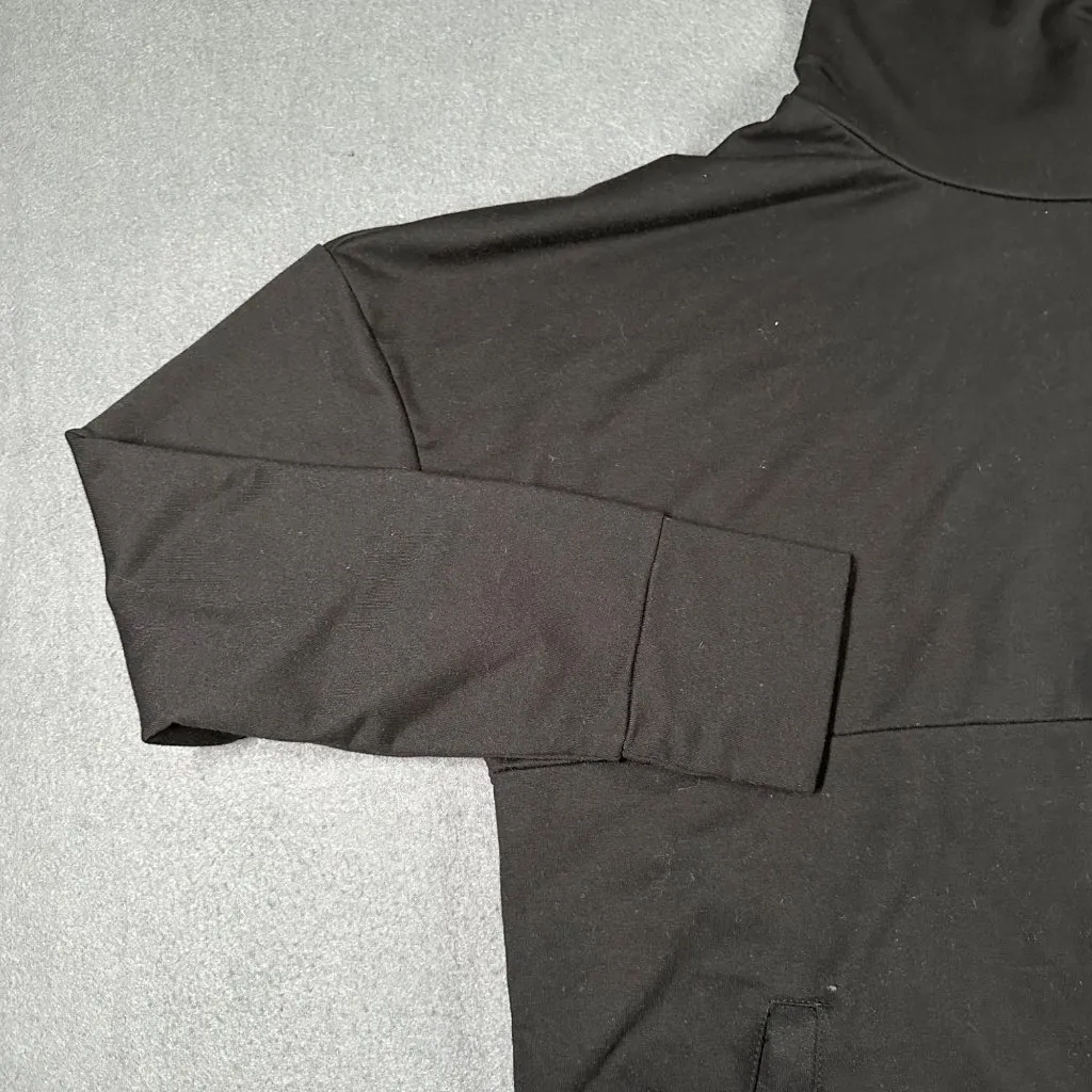 Zelos Sweatshirt Womens Medium Black Mock Neck Split Hem Pullover Sweatshirt Top - Image 3