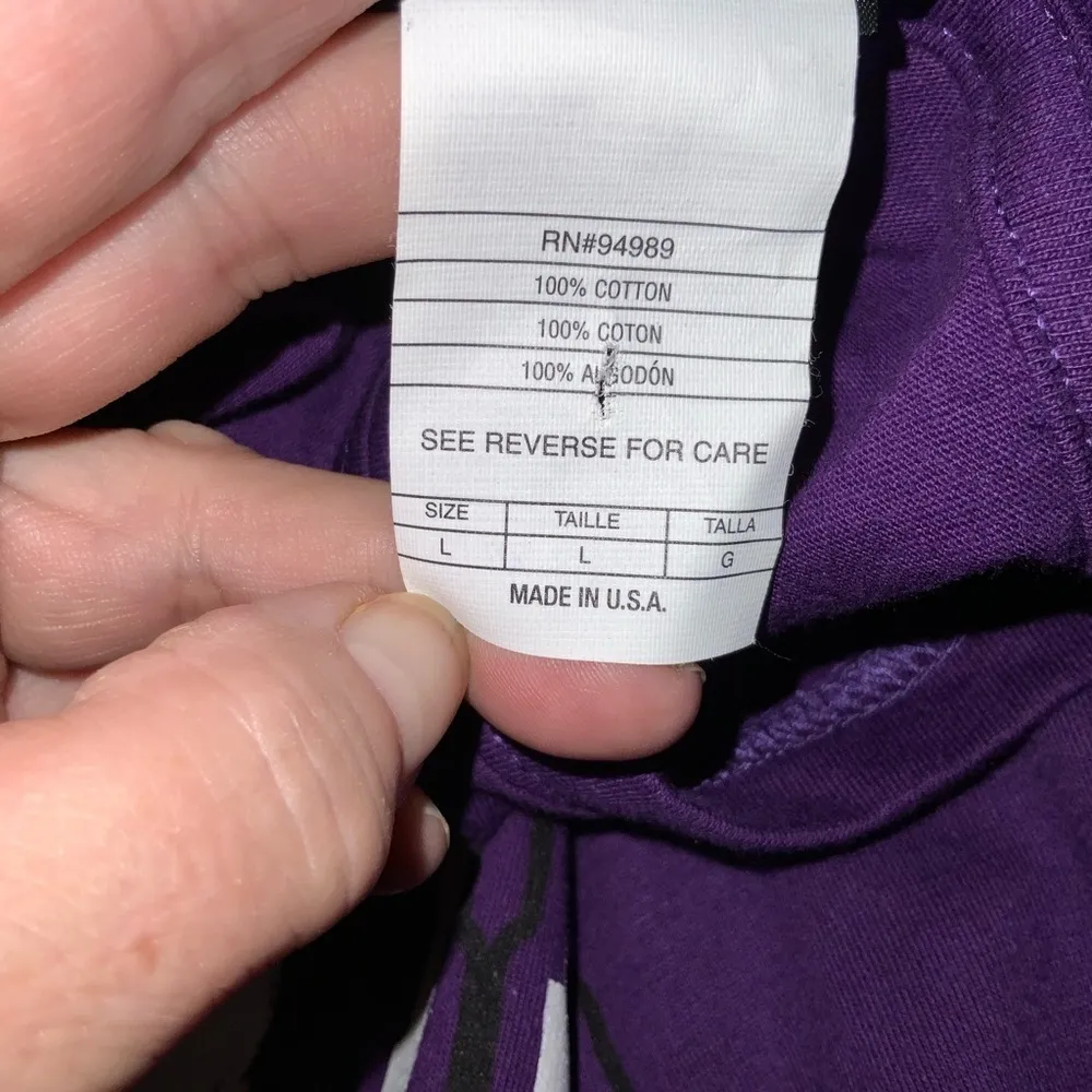 NFL Women’s Short Sleeve Purple Ravens Super Bowl XLVII T-Shirt Large - Image 4