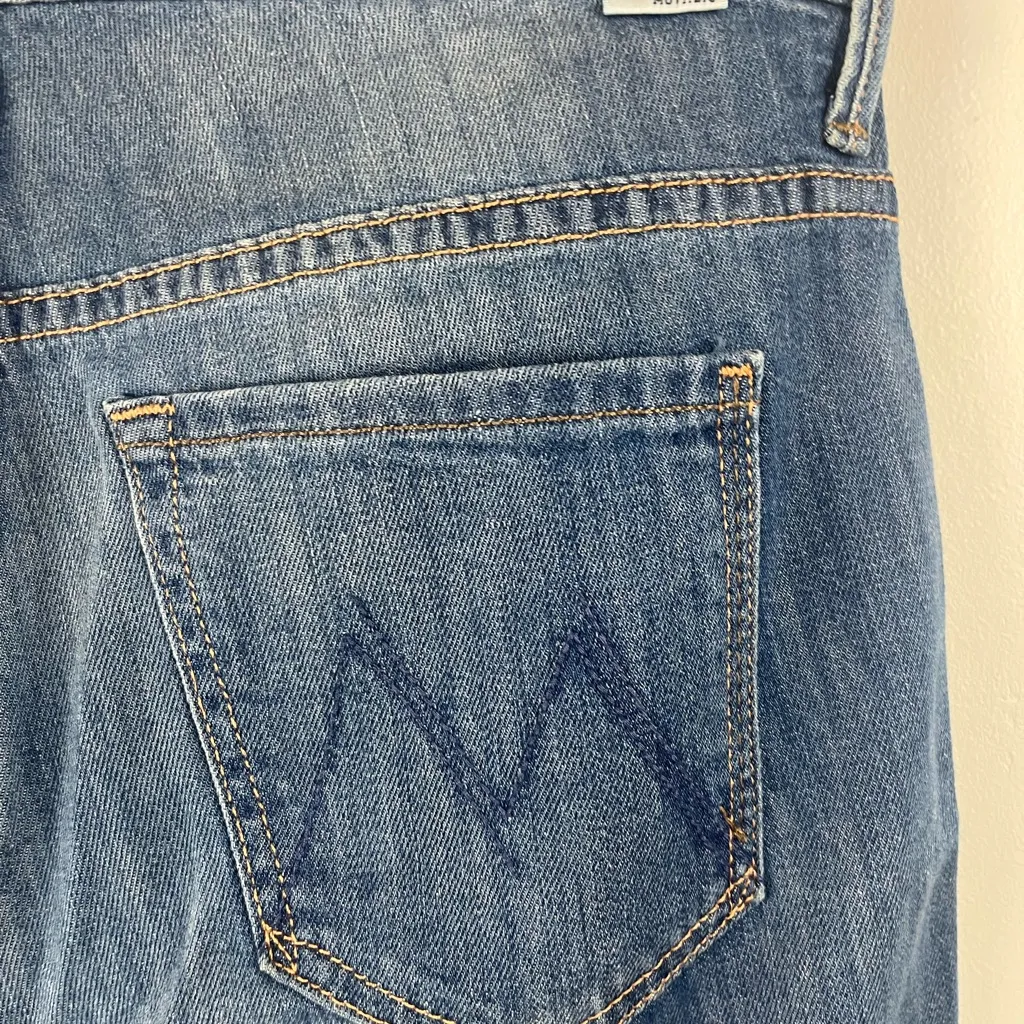 Mother Skinny Not Skinny Tea for Two Light Wash Blue Denim Jeans Size 25 - Image 4