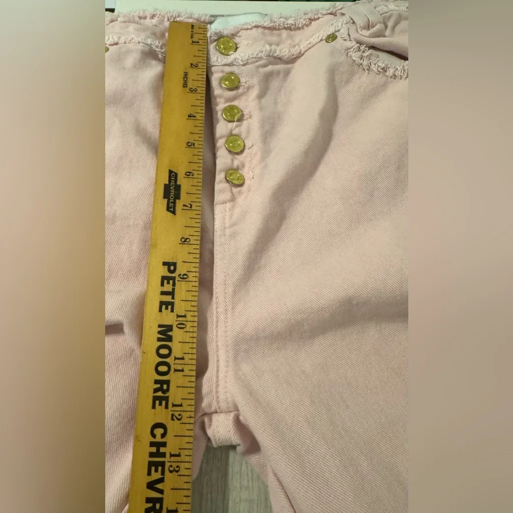 House of Sunny Day Tripper Jessie Jeans Pink Cloud Embroidery High Waist US 10 - Image 7