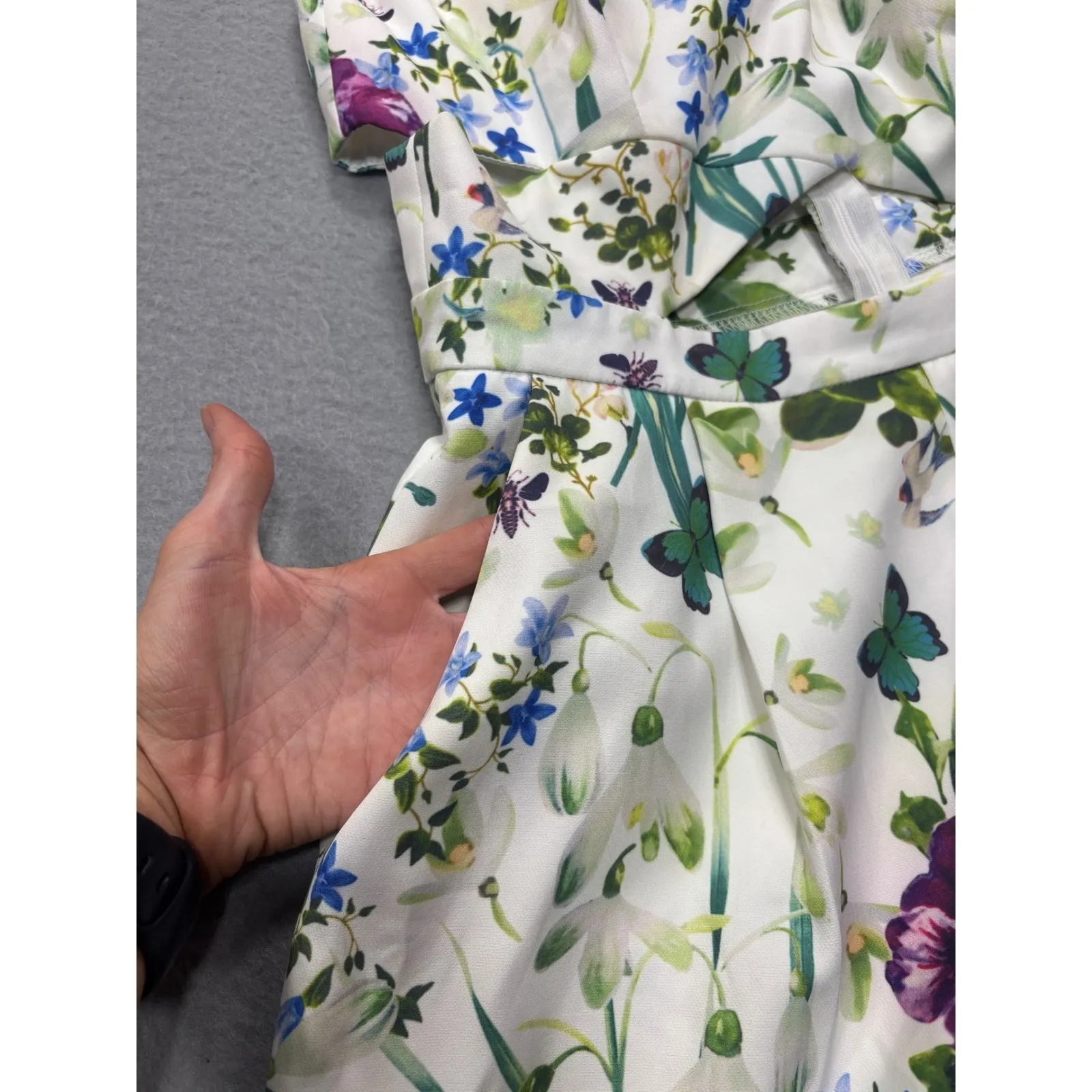 L'ATISTE Medium NWT Apricot Lane Floral‎ Strapless Jumpsuit Cutout Romper - Image 10