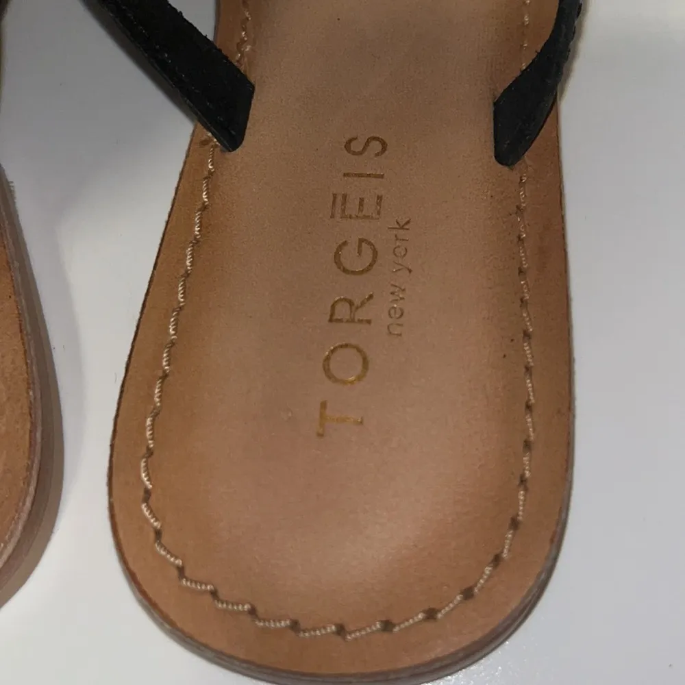Torgeis Vega Beaded Sandals w Ankle Strap Black Leather India Women’s 7 - Image 6