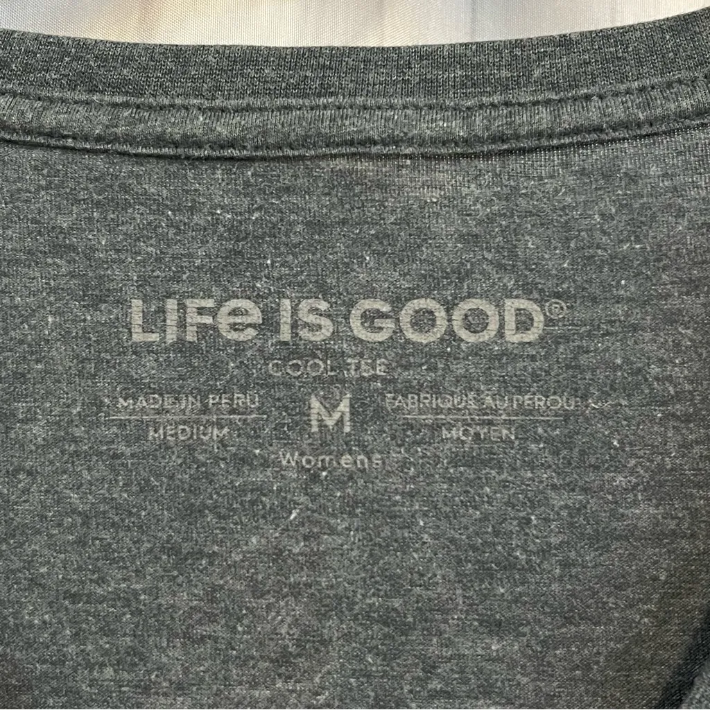Life Is Good Charcoal Graphic Tee Fushia The North Face Hoodie M Medium Zip Up - Image 3