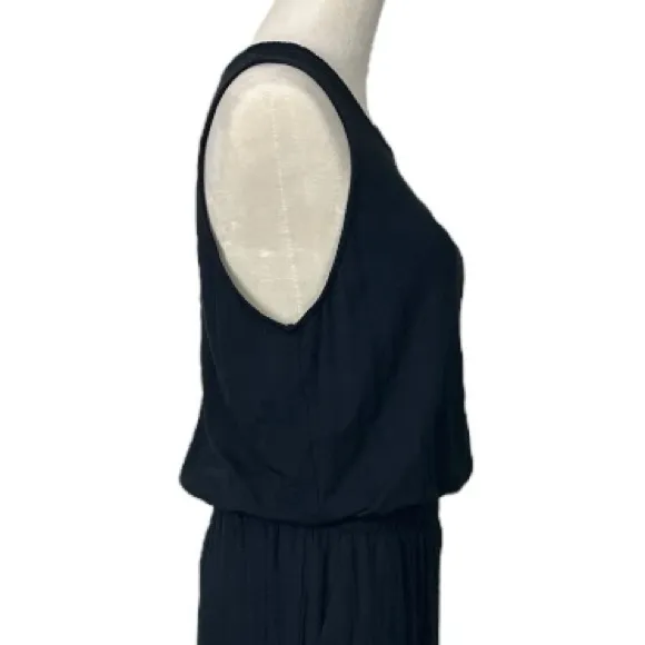Splendid Eco New Black Maxi Dress Elastic Waist Sleeveless Women’s Size Medium - Image 7