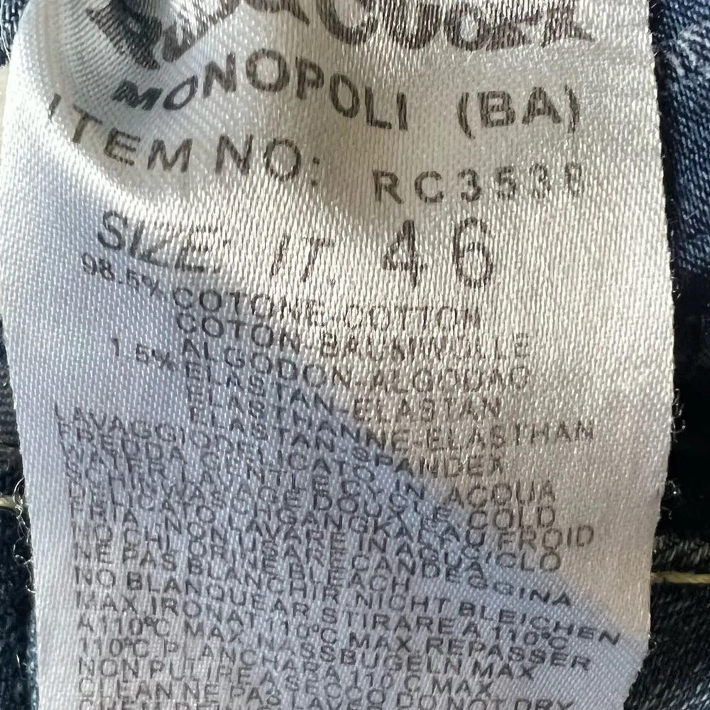 RUBACUORI LUXURY Italian Skinny Fit Jeans Blue Size 10 - Image 5