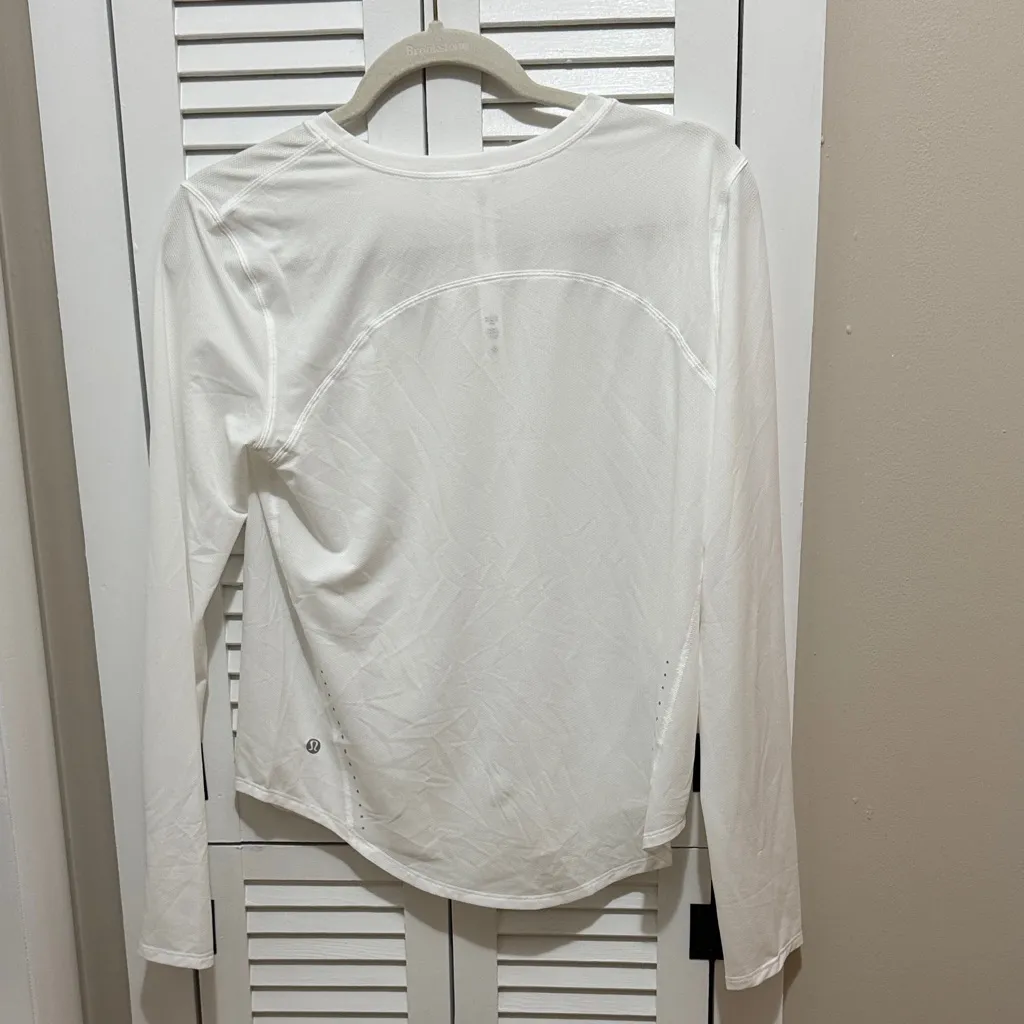 Lululemon High Neck Running and Training Long Sleeve White - Image 4