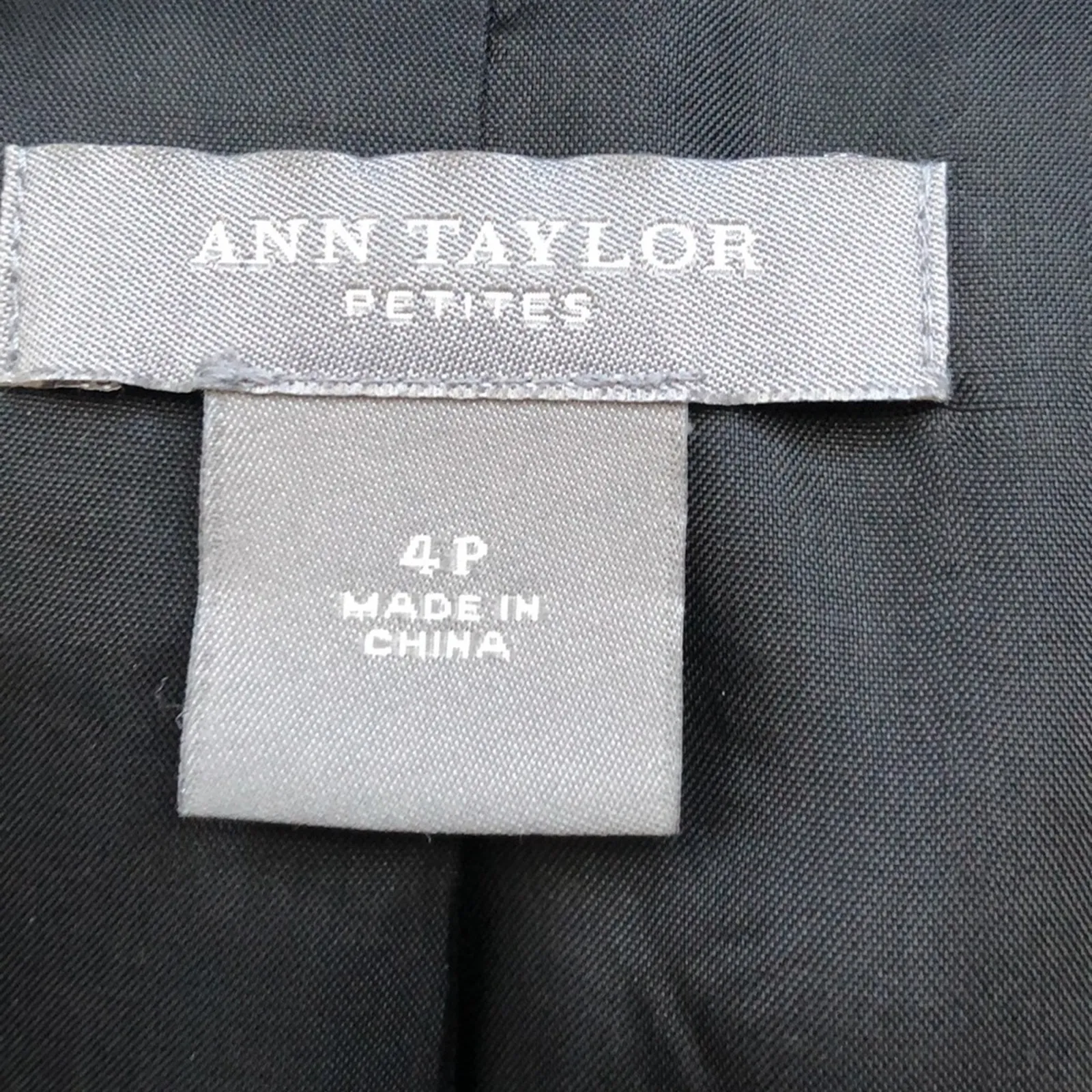 Ann Taylor Black Skirt Suit Sz 4P - Image 3