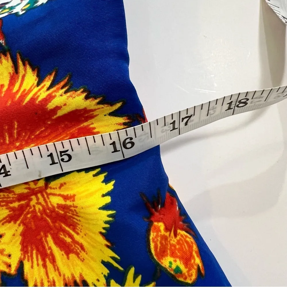 Plenty by Tracy Reese Anthropologie Dress Fit & Flare Floral Midi 12 Blue - Image 10