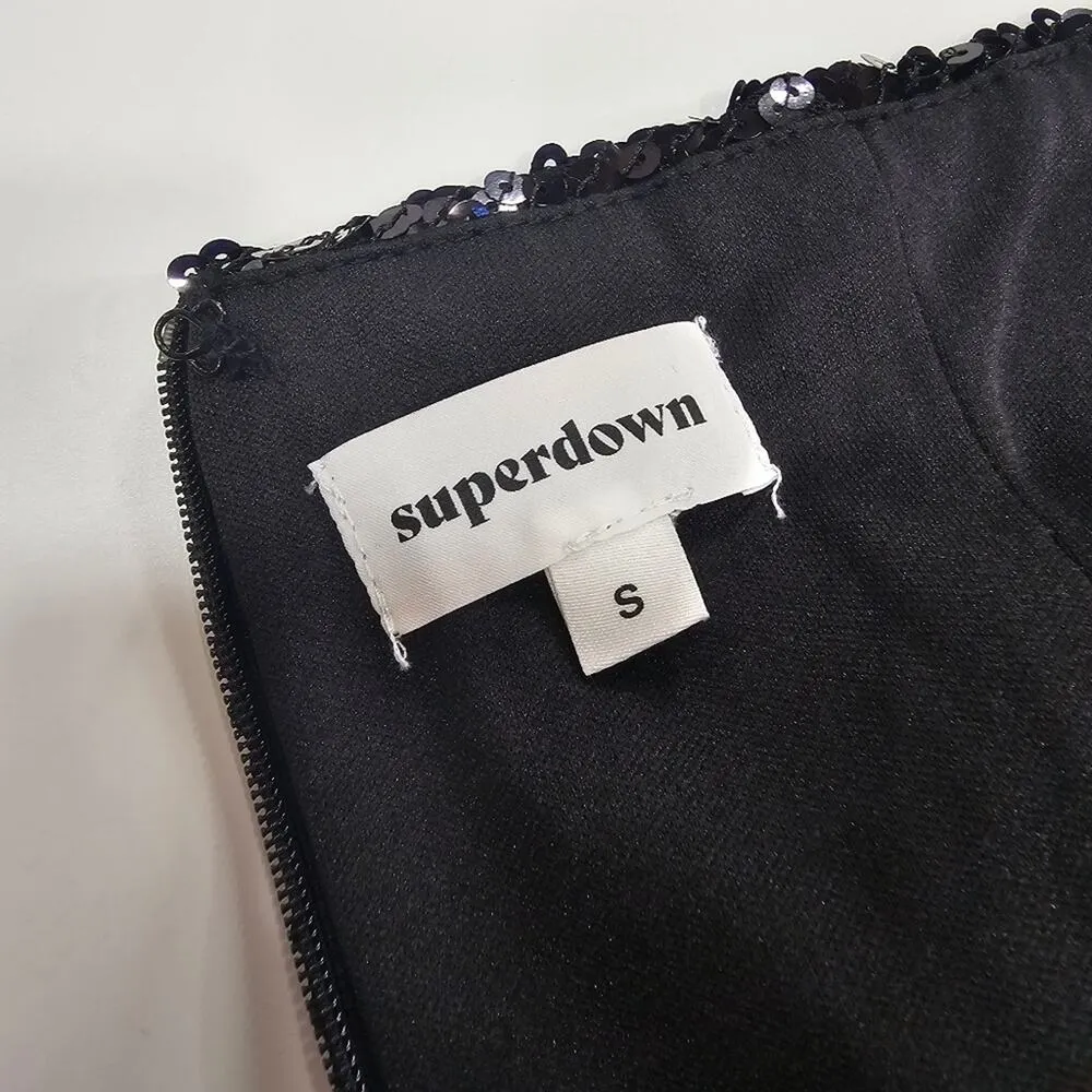 superdown  Cicely Mini Dress in Black Sequin Small - Image 13