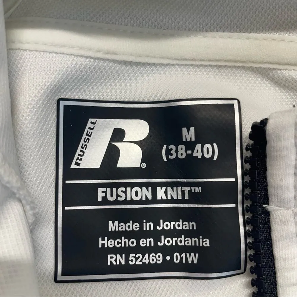 Russell Fusion Knit Full Zip Hoodie Size Medium light heather gray black jacket - Image 4