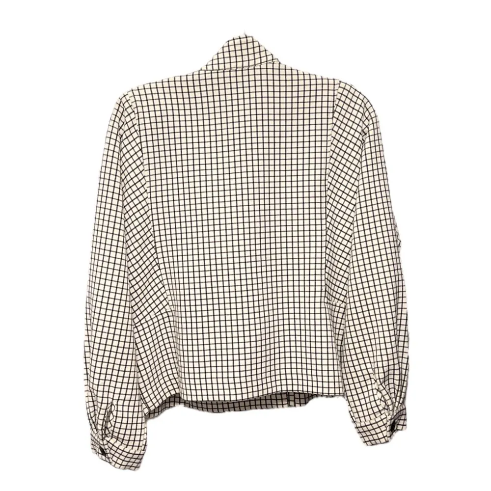 Cabi Osaka Windowpane Grid Print Ponte Knit Jacket | Cream/Black | Medium - Image 4