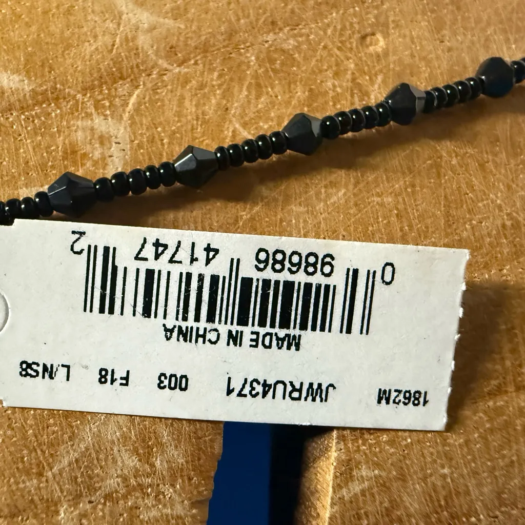 Liz Claiborne Black Beaded Necklace - Image 5