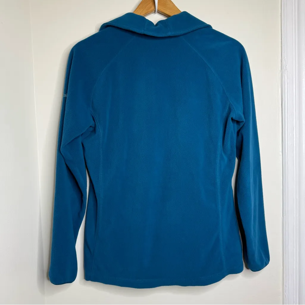 Columbia Fleece Quarter Zip Pullover Jacket Top Women’s Size Large Teal Blue - Image 3