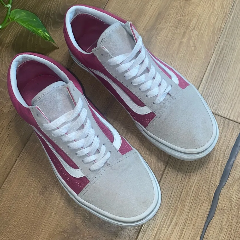 Vans Old Skool Drizzle Sangria purple gray sneakers lace up - Image 3