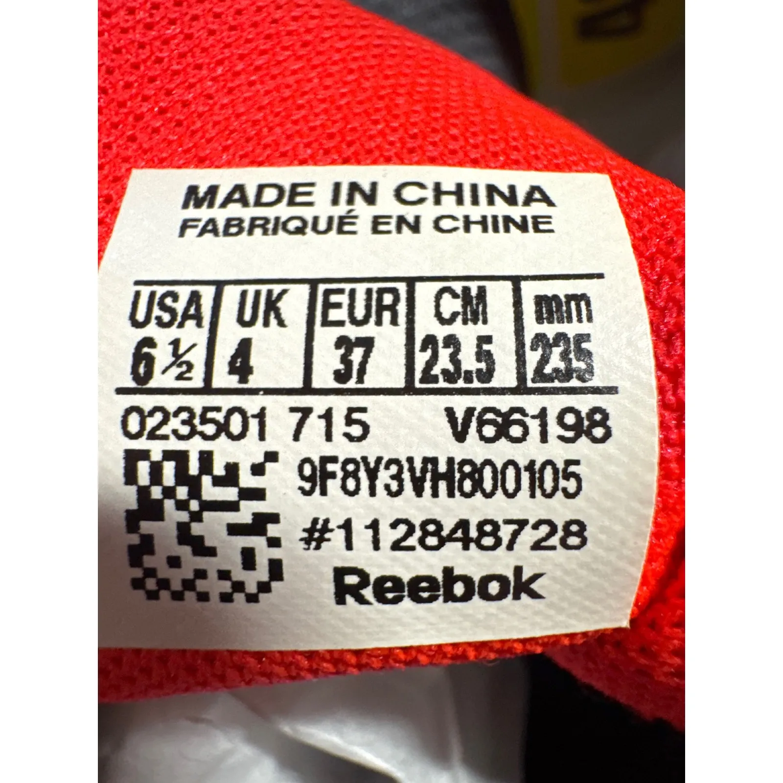 Reebok ZigTech Athletic Running Shoes Comfort Lightweight Black Red Size‎ 6.5 - Image 2