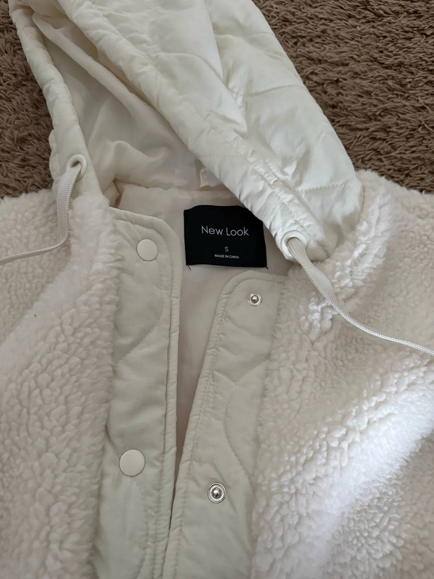 Sherpa cropped coat White - Image 2