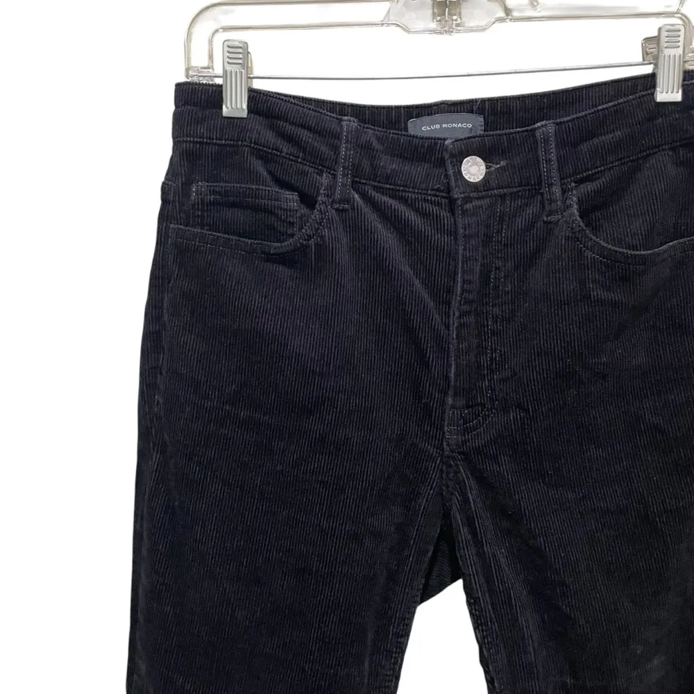 Club Monaco Black High Rise Skinny Corduroy Pants Women’s Size 27 - Image 4