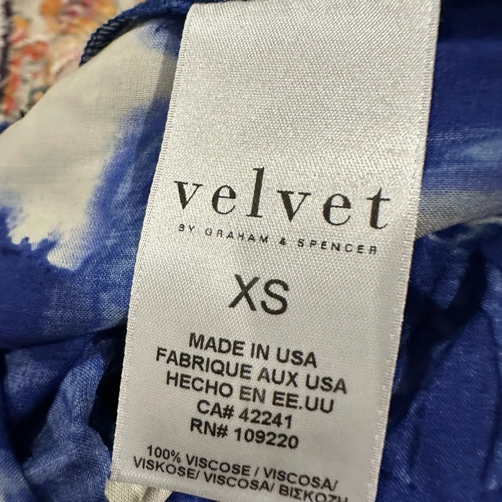 VELVET BY GRAHAM & SPENCER TOOTSIE STRAPLESS ONE PIECE BLUE WHITE JUMPER XS - Image 9