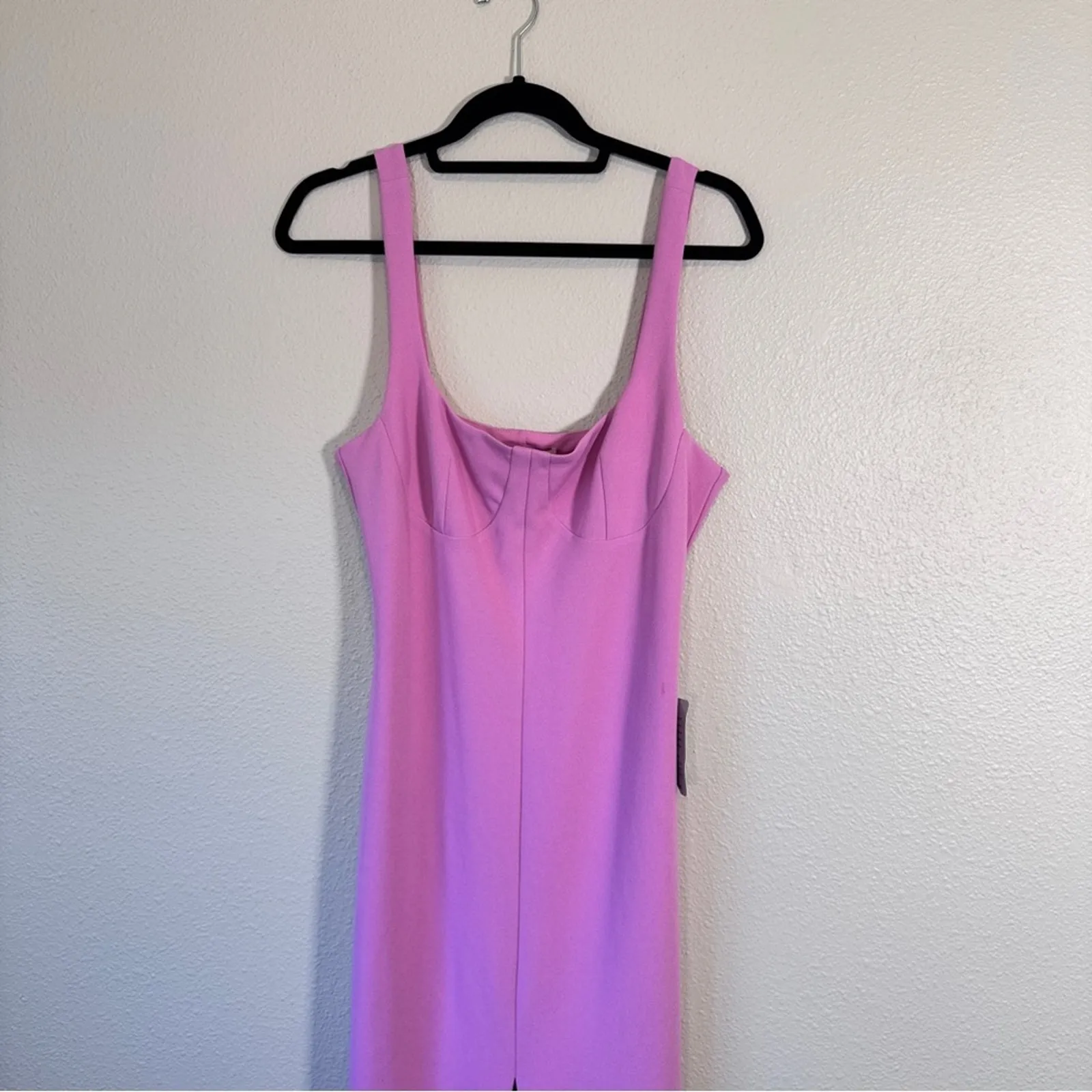 Wayf Purple Sleeveless Midi Dress Womens L Formal Bridesmaid High Slit Spring - Image 3
