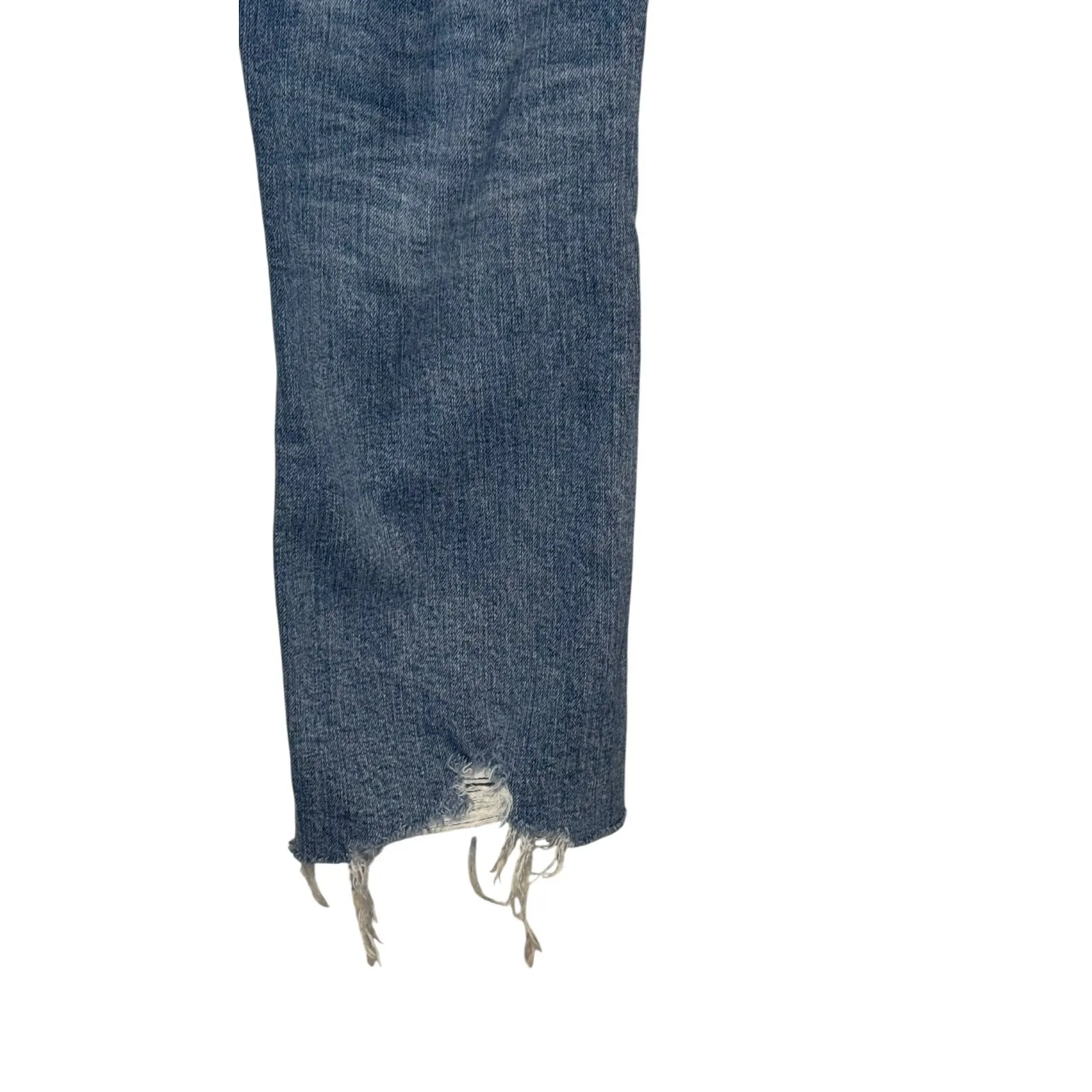 Daze‎ Women's Jeans Splatter Straight Leg Frayed Hem Denim D6201VOT - Image 7