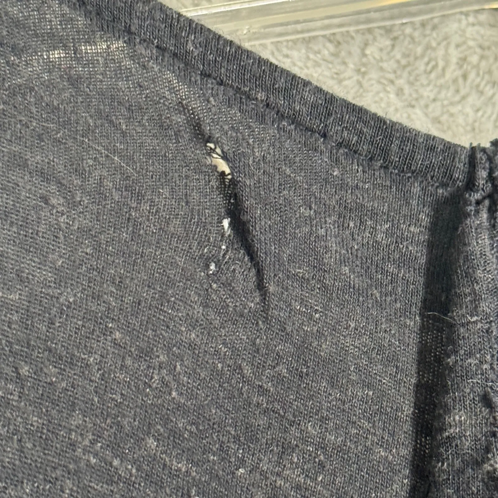 FP Beach Free People‎ Black Maxi Dress L Knotted Front Sleeveless Boho Casual - Image 5