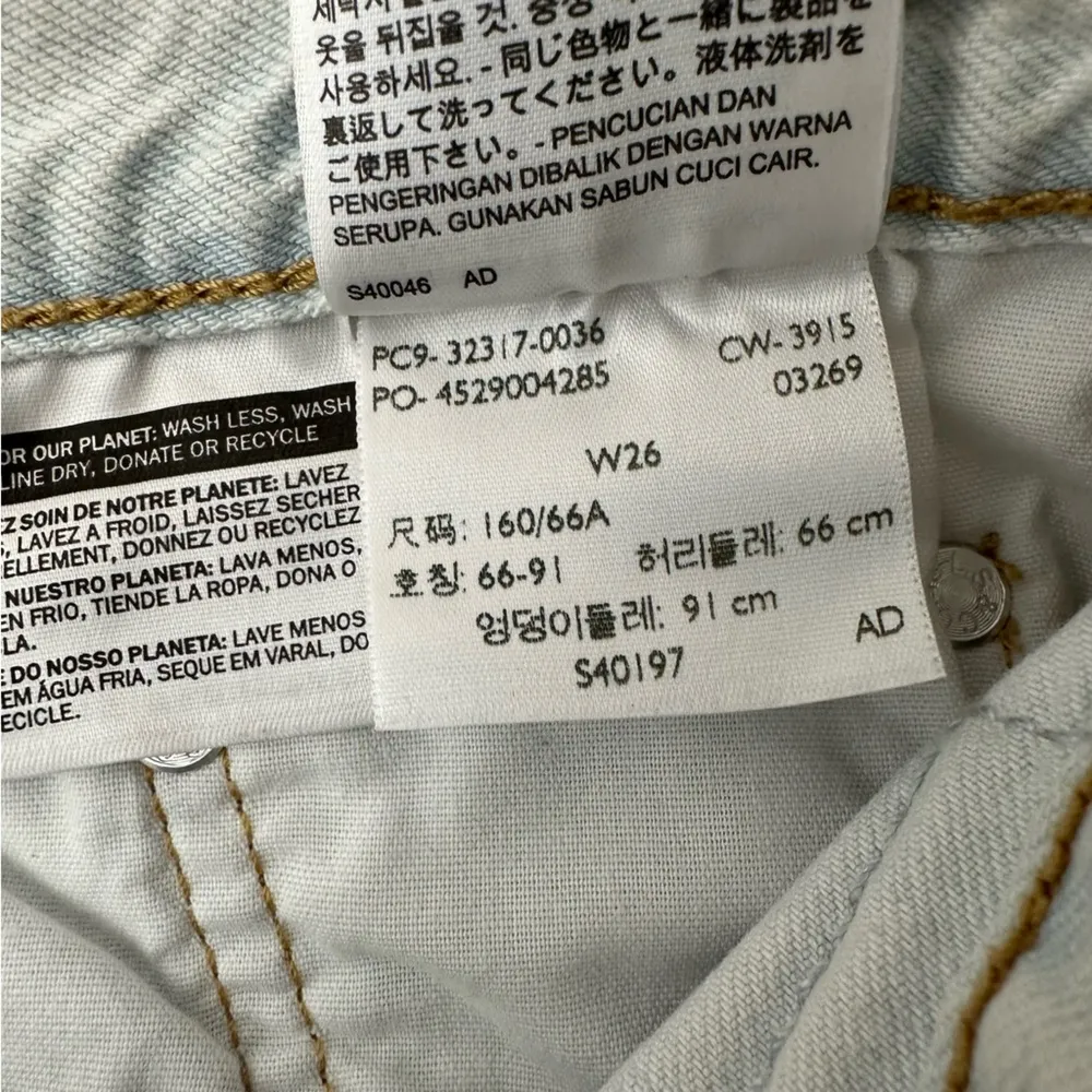 Levis Button Fly Denim Cutoff Shorts 26 - Image 7