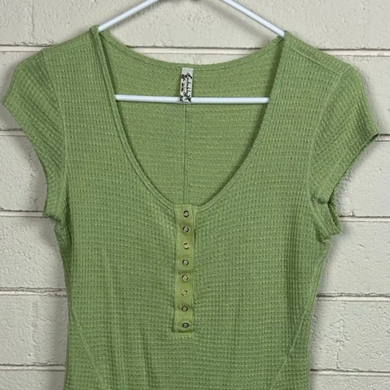 Free People Intimately One Of The Girls Green Top size S - Image 6