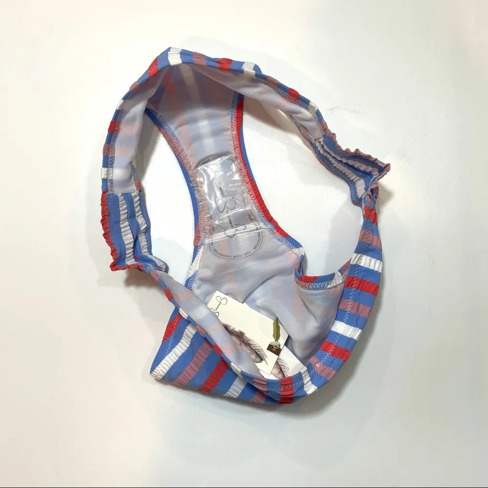 Jessica Simpson ribbed striped hipster swim bottom - Image 5