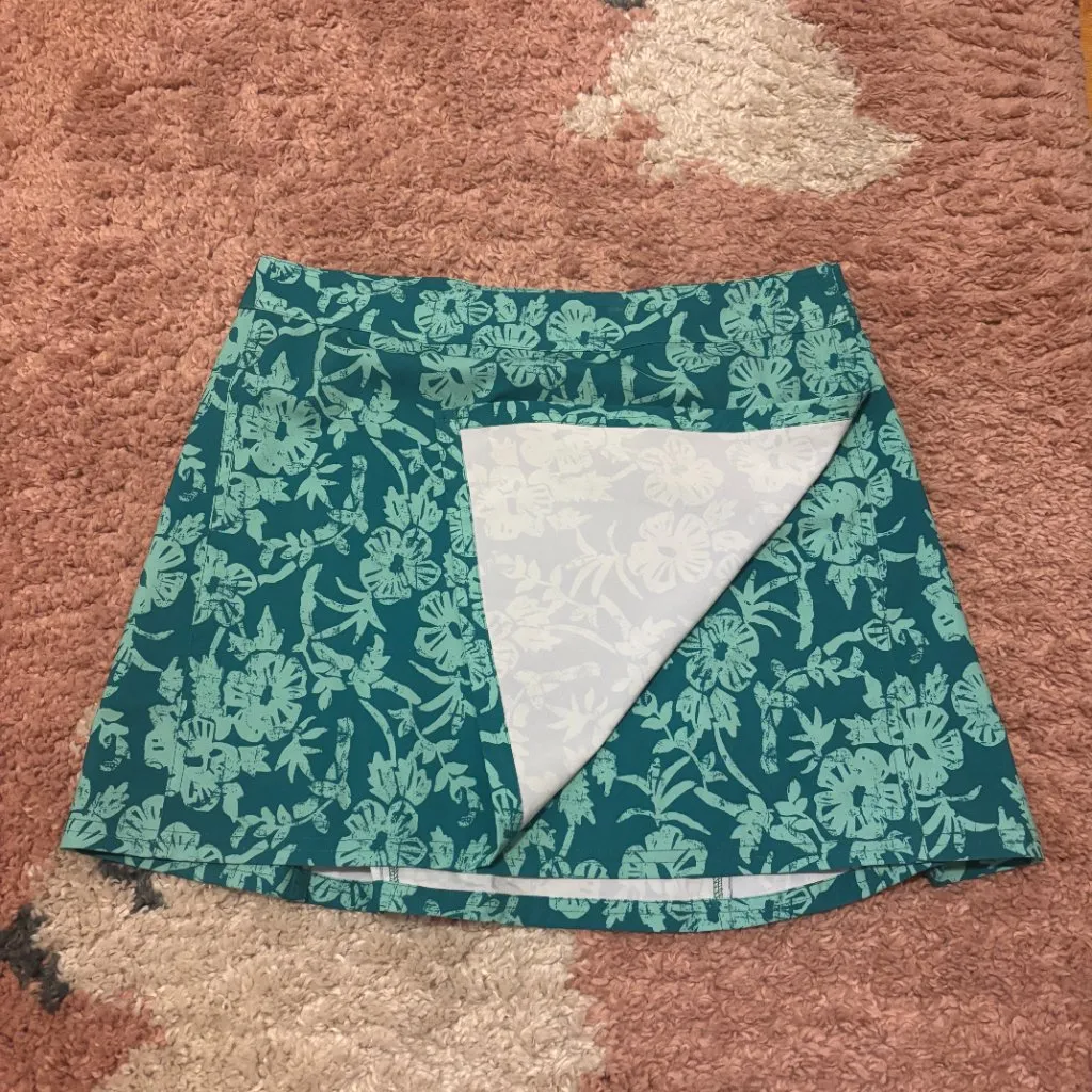 Rip Skirt Hawaii Wrap Womens Sz M Teal Green Swim Cover Tropical Beach Length 2 Size M - Image 3