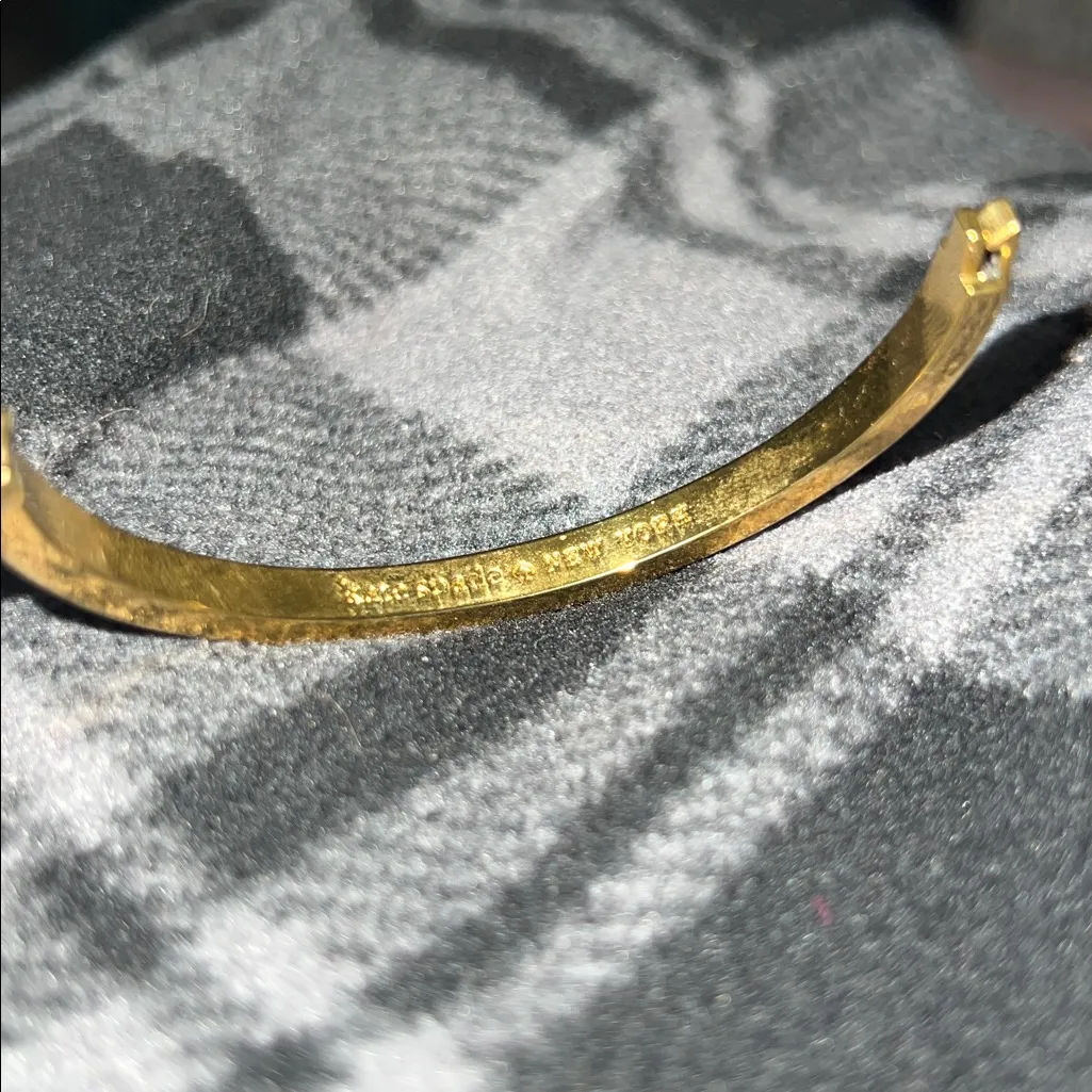 Spot The Spade purple Enamel Hinged Bangle Gold - Image 2