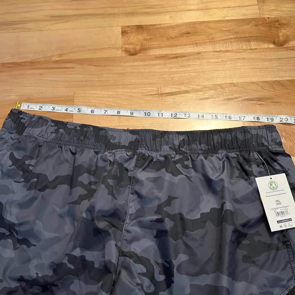 🆕 Athletic Works Black Camo Shorts w/briefs and pockets XXL - NWT - Image 8