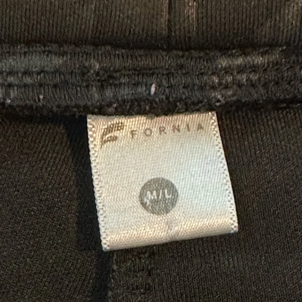 Fornia Black Slim Pull On Leggings Shiny Gray Pattern Size M/L EUC #4770 Size M - Image 5