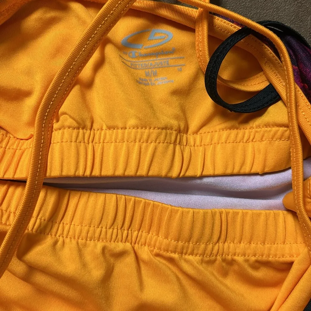 Champion Pink Orange Stretch Active Spaghetti Strap Fitted Tank Top Size M - Image 6