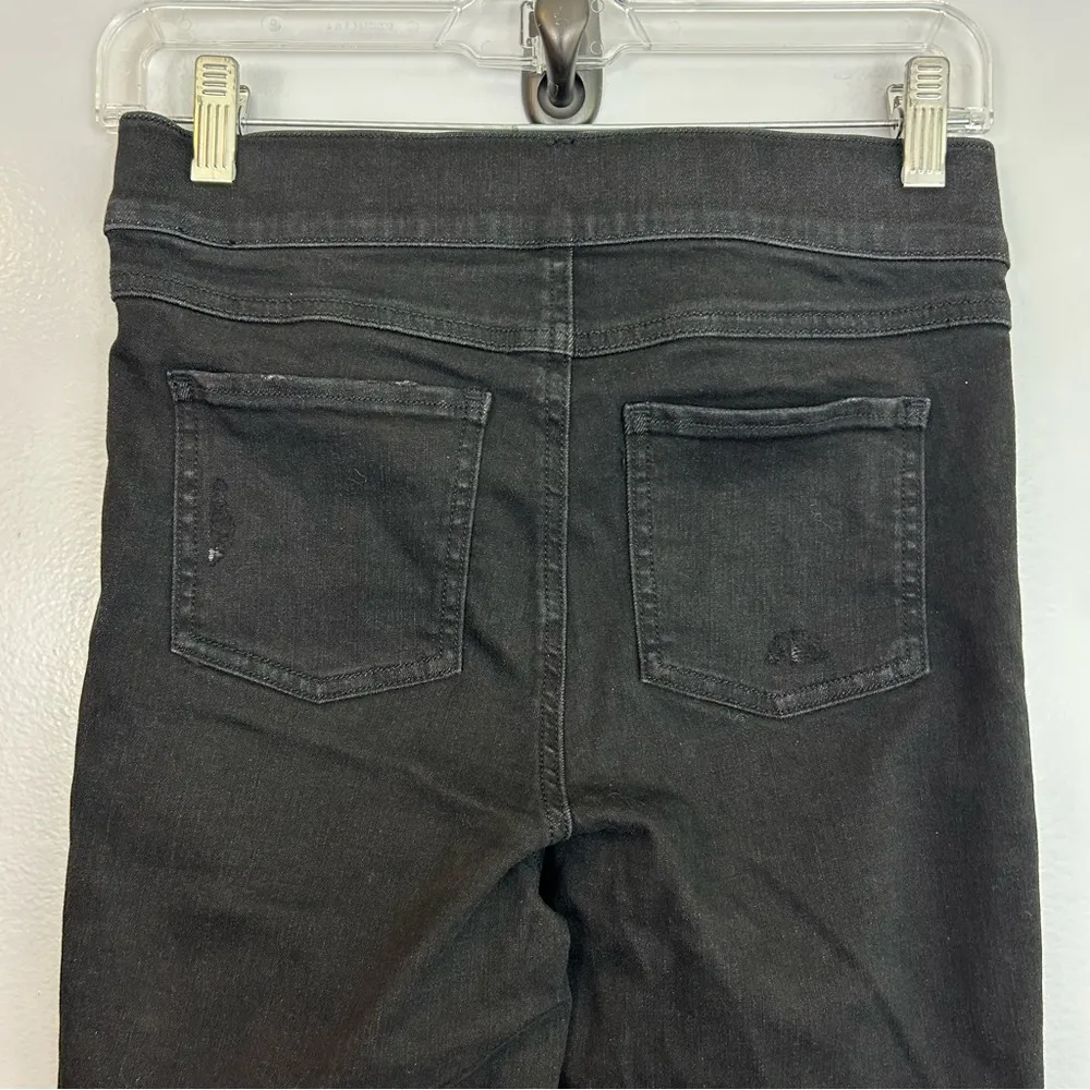 SPANX Black High Rise Distressed Vintage Wash Skinny Jeans Size Small - Image 8