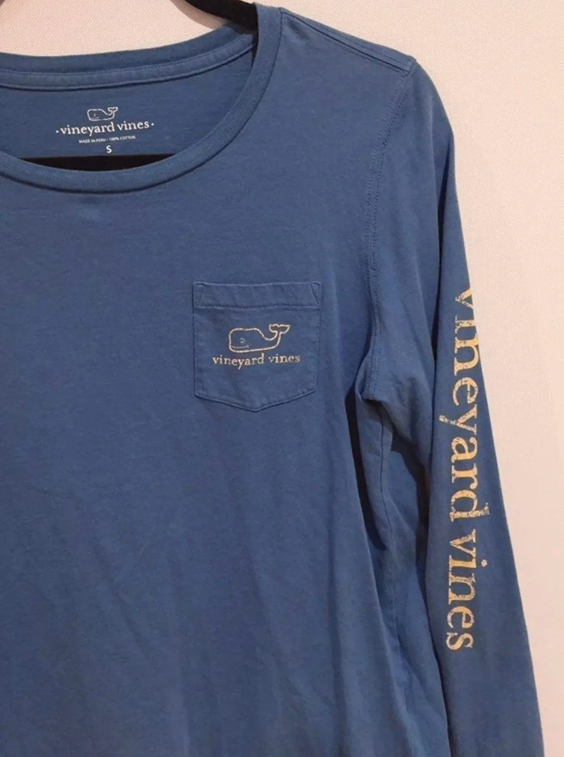 classic whale preppy long sleeve in blue yellow - Image 3