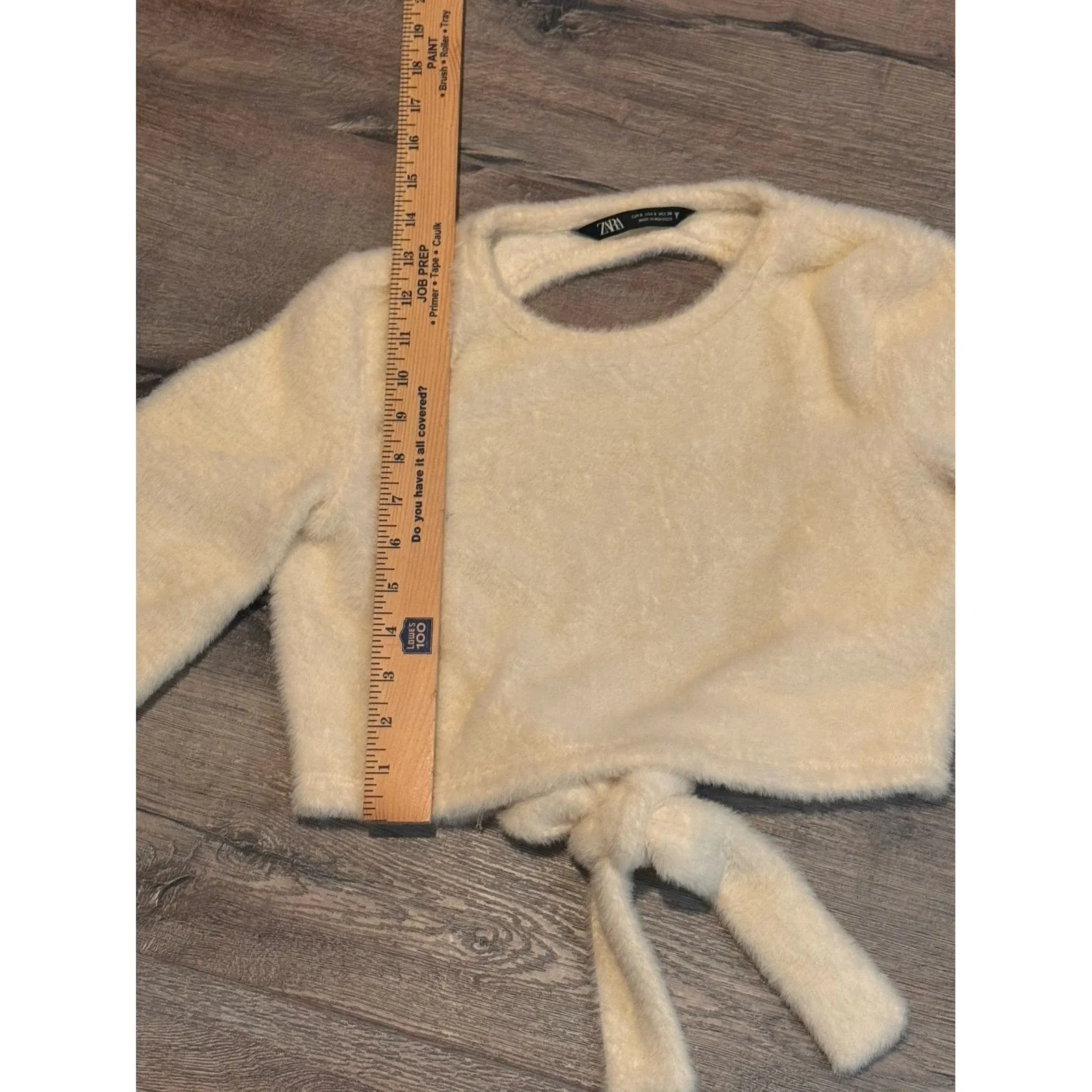 Zara open back with tie women's shirt, size‎ small - Image 3