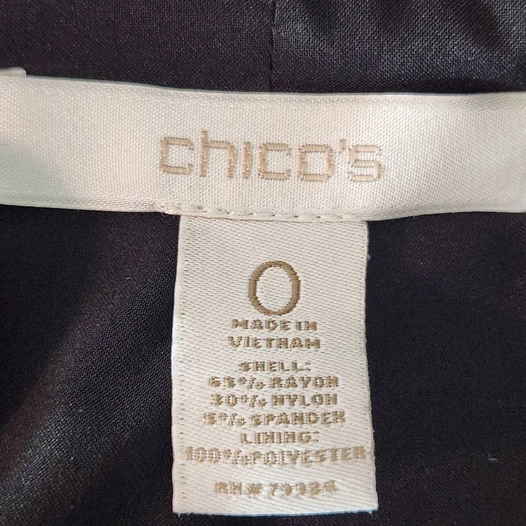 Chico's Black Knit Blazer Size Small Black Knit Open Jacket - Image 7