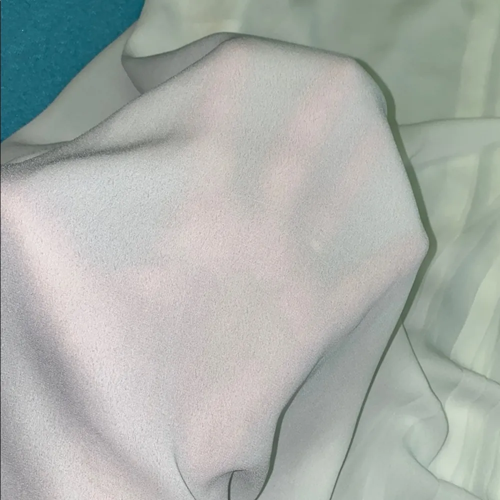 DANIEL RAINN pleated semi sheer sleeveless top hidden abalone buttons size 2X - Image 3