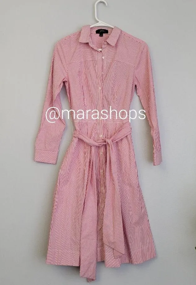 J.Crew Stripe Tie-Waist Shirtdress - Image 4